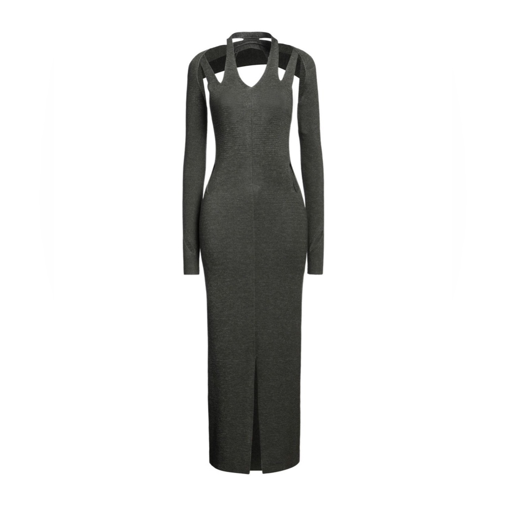 Dion Lee Cut Out Knit Dress Khaki